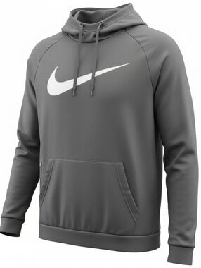 Nike Therma-Fit Hoodie Pullover Sweatshirt Men’s Large Black Swoosh Pocket  NWOT